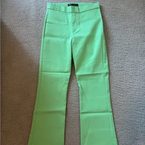 Zara Mint Green Flare Pants thumbnail 3