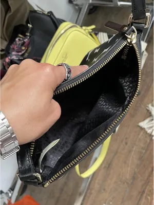 Kate Spade New York black and white circle pattern crossbody bag thumbnail 4