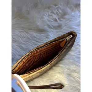 Coach Large Wristlet Clutch Top Zip Brown $125 signature C used thumbnail 5