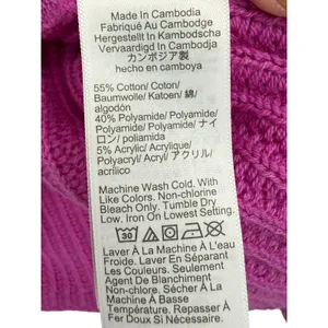 NWT J.Crew Womens Mock Neck Cotton Blend Sweater Fuschia Pink CP350 Size Large thumbnail 11