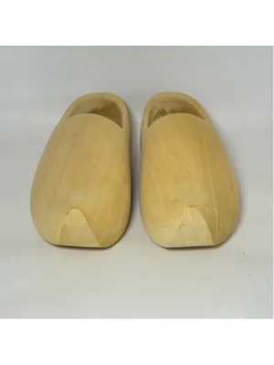 Dutch Holland Handmade Traditional Plain Solid Wood Wooden Clog Shoes Size 39 thumbnail 9
