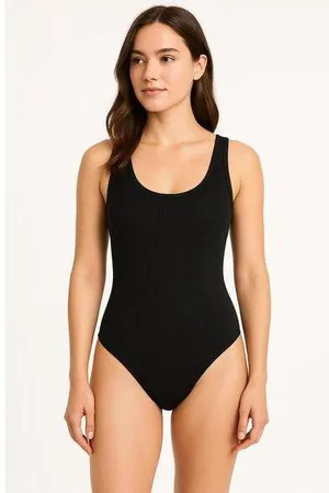 NEW Abercrombie & Fitch Soft A&F Collection Black Sleeveless Tank Bodysuit Sz XS thumbnail 1