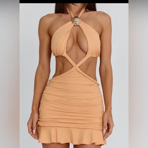 OUTCAST LIVAI MINI DRESS PEACH, Size Medium, BRAND NEW, $109 thumbnail 4