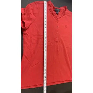 Polo Jeans Co Ralph Lauren XL Coral Ruffle Polo Shirt Cotton Short Sleeve thumbnail 9