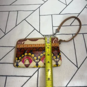 Fossil Key-Per Wristlet OS Multi-Color‎ Tribal Geometric Coated Canvas SL2901 thumbnail 4