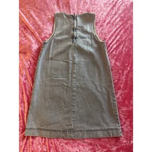 Forever 21 Shift Dress Sleeveless Denim Blue Women's XS High Neck thumbnail 7