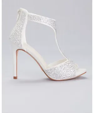 David's Bridal Crystal-Detailed Peep-Toe Shooties STYLE# NELIA 8.5 thumbnail 2