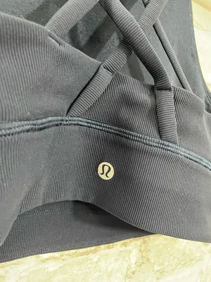 Lululemon Energy Bra High Neck Long Line Rib True Navy thumbnail 3