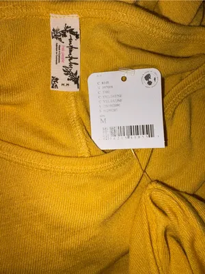 Free People Long Nights Layering Top- Ceylon Yellow Medium New With Tags thumbnail 7