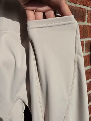 Flared Cream Active Pants With Side Pockets And Zip XXL thumbnail 5