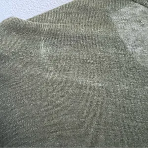 J Crew 100% Linen Green Ruffle Sleeve Relaxed Lagenlook Style GC049 Medium thumbnail 5