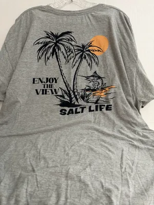 Salt Life Men's “Enjoy the View” Light Gray Short Sleeve Graphic Tee thumbnail 3