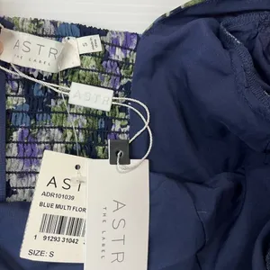 ASTR The Label Size Small Blue Asymmetrical High Low Midi Short Sleeve Dress NWT thumbnail 3