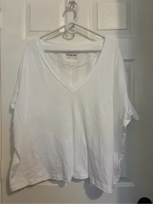 We the Free people Nina V neck Tee large white thumbnail 3