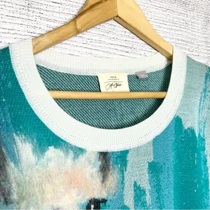 Anthropologie Lauren C Walcott Artwork Abstract Llama Wool Sweater Size Large thumbnail 7