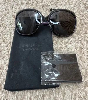NIB Joopin Black Round Oversized Sunglasses thumbnail 1