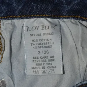 Judy Blue Skinny Jeans Ladies 3 26 Distressed Stretch Denim Pants Raw Cuffed Hem thumbnail 11