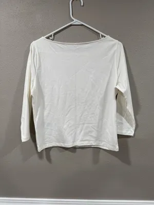 NWT Hollister Slash Neck White Butterfly Graphic Long Sleeve Tee thumbnail 5