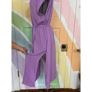 INDAH Lilac Viscose Shirt Dress Belted Midi Resort Boho Size S thumbnail 6