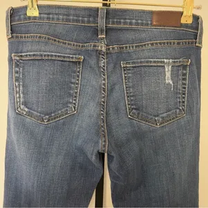 Just Black Distressed Skinny Jeans Womens 26 Blue Mid Rise Stretch Denim Casual thumbnail 4