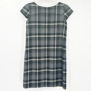 Gap‎ Womens Y2K Fall Preppy Dark Academia Plaid Wool Blend Shift Dress Size 6 thumbnail 8