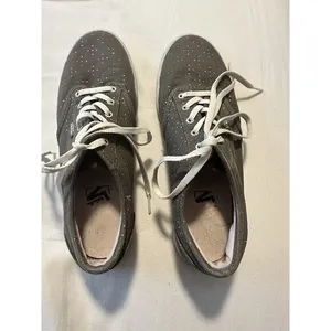 Vans Low Top Sneakers Gray with White Polka‎ Dots Casual Shoes thumbnail 5