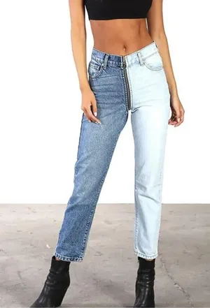 Revice Yin Yang Two-Tone Zipper Jeans - Size 27 thumbnail 1