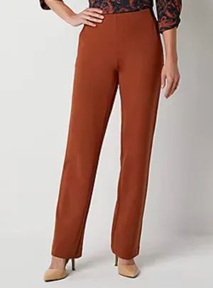 Audra Ponte Womens Mid Rise Straight Pull-On Pants thumbnail 2