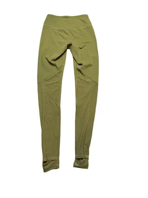 ✨ Lululemon Nulu Crisscross Mesh‎ Stirrup Tight Olive Green Leggings Sz 6 ✨ thumbnail 7
