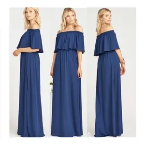 Show Me Your Mumu Hacienda Maxi Wedding Formal Dress, Rich Navy Crisp Bridesmaid thumbnail 6