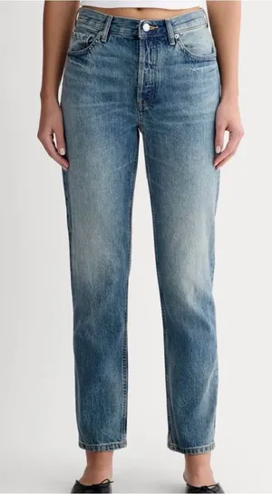 Everlane 90s Cheeky Jeans Size 24 High Rise Straight Leg NWT Blue thumbnail 1