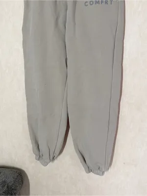 Comfrt Women’s Tranquil Sweatpants Jogger Oversized Heavyweight Fleece Cement S thumbnail 5