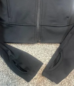 Yogalicious Black Women's Utility Full-Zip Jacket with Thumbholes thumbnail 5