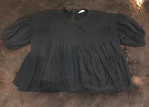 These Three Boutique Balloon Sleeve Tiered Top thumbnail 6