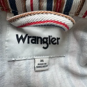 Wrangler Girlfriend Jacket Women's M Striped Denim Oversized Retro Cowboy thumbnail 5