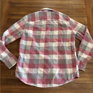 American Eagle Women's Super Soft Pink and Gray Flannel Size Small thumbnail 8
