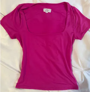 pink scoop neck top thumbnail 1