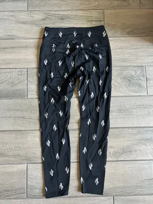 Beyond Yoga Black Leggings with silver Cactus Print thumbnail 4
