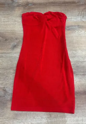 Red Princess Polly Mini Dress Strapless thumbnail 1