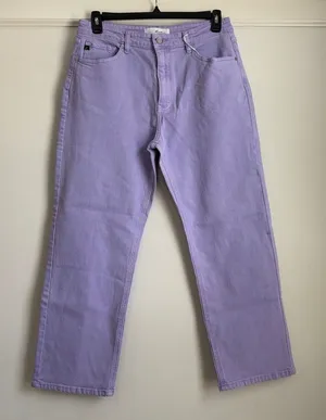 KanCan Lavender Ultra High Rise 90s Straight Leg Jeans 12/31 NWT Minor Flaw thumbnail 1