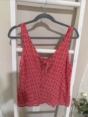 Maeve Coral Tie-Front V-Neck Camisole thumbnail 2