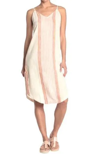 Rip Curl Cream Baja Stripe Midi Dress NWT S thumbnail 1
