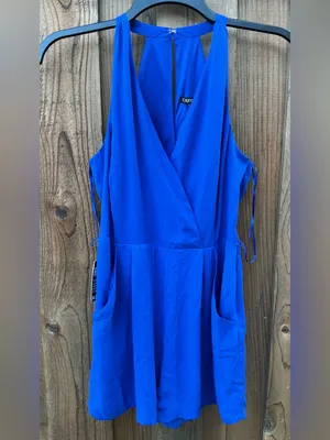 Pretty Cobalt Blue Halter Romper 💙💙 thumbnail 5