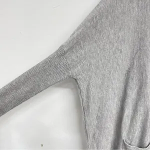 Romeo & Juliet Couture Grey Mock Neck Tunic Sweater Womens S Pockets Oversized thumbnail 4