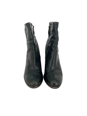 Frye Patty Artisan Zip Black Leather Ankle Boots Womens Edgy Western Size 8 thumbnail 6