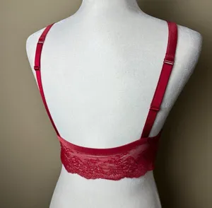 VICTORIA'S SECRET Red Lace Bralette Bra Top Cropped Size Small thumbnail 4