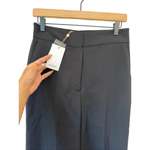 Quince Stretch Crepe Classic Trouser Pants Black Size 8 NWT thumbnail 8