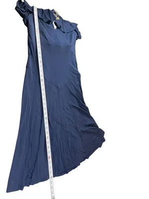 Lauren Ralph Lauren Navy Halter Cocktail Dress Gold Chain Neck Keyhole 8 thumbnail 10