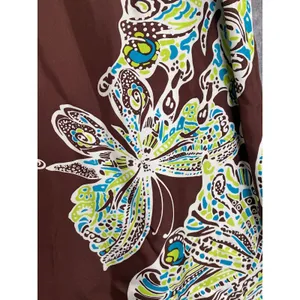 NWT Donna Morgan Silk Paisley Dress Brown Turquoise Boho Midi Size 8 thumbnail 6
