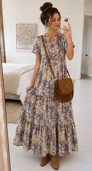 Anthropologie Floral Maxi Dress thumbnail 1